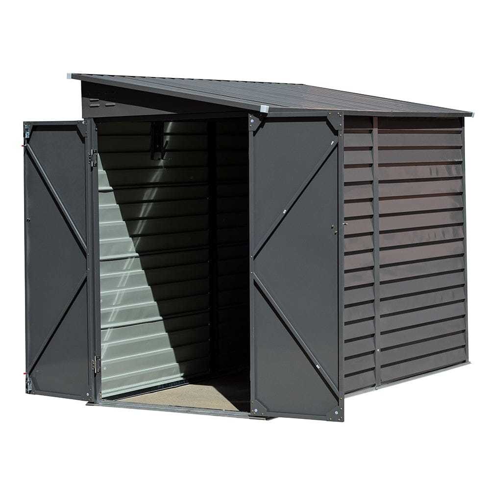 Garden Bike Shed AJUNION 9ft Sturdy Steel Motorcycle Storage Enclosure with Lock