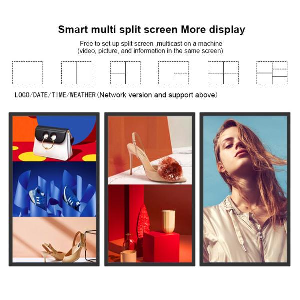 Дисплей Signage держателя 500nits LCD цифров стены экрана касания