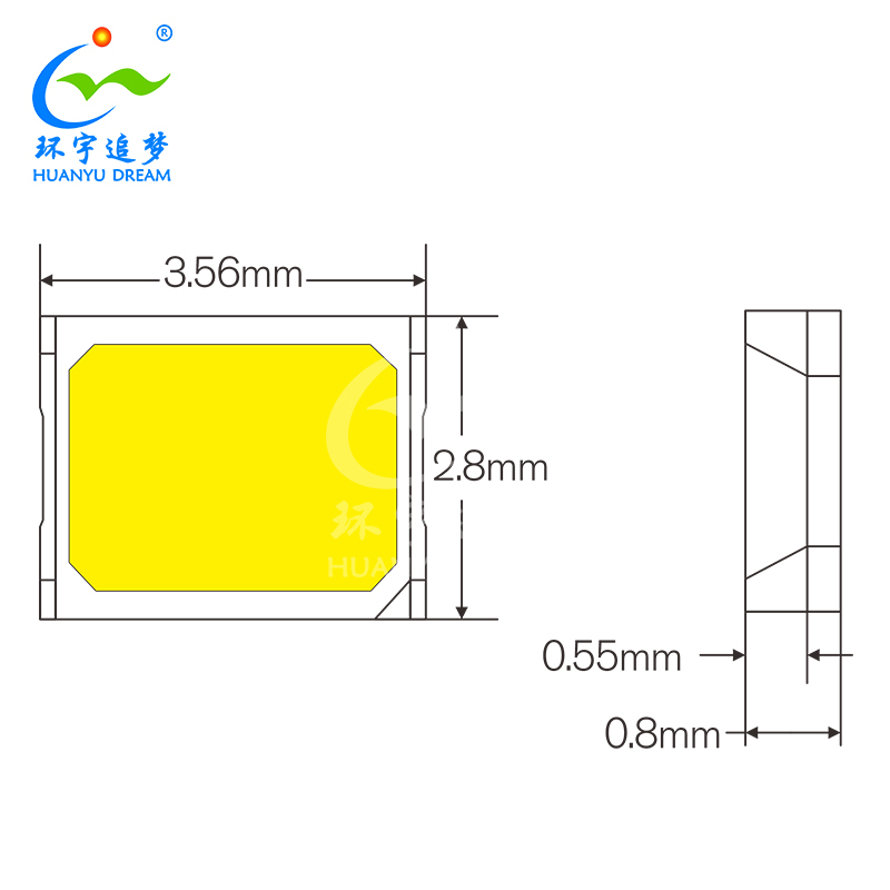 SMD 2835 UV LED 405nm 0.5W Ultraviolet LED Diode for UV Curing Resin, Epoxy and Printing Ink, RoHS