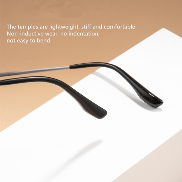 Бизнес-очки Титановый клип на квадрат Алюминиевые очки Рама