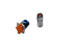 Soquete impermeável da tomada de banana do conector RJ45 M12 de 12V multi Pin Metal Male Push Pull