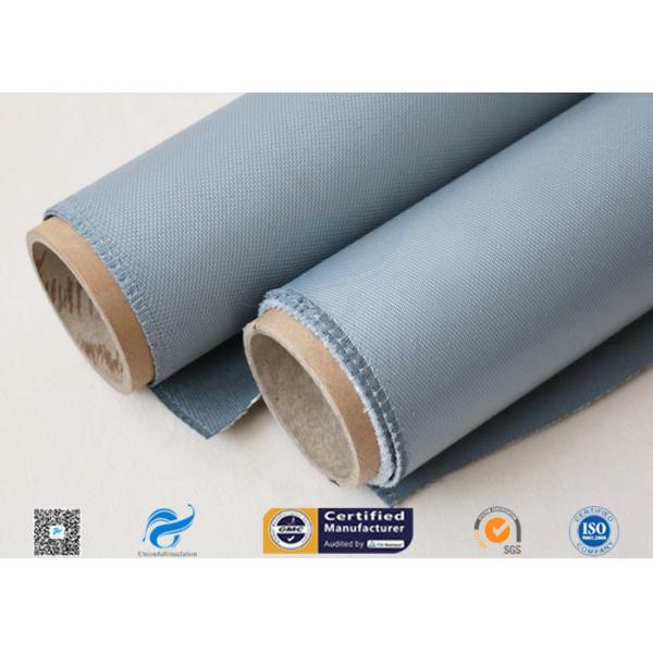 Grey Silicone Coated Fiberglass Fabric 0.85MM Satin Weave Abrasion Resistant