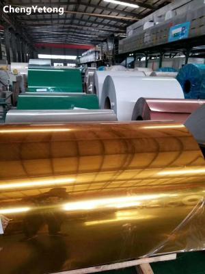 Hall Decoration Colour Coated Steel Coils , Metallic Grain Color Hot Dip Galvanized Coils