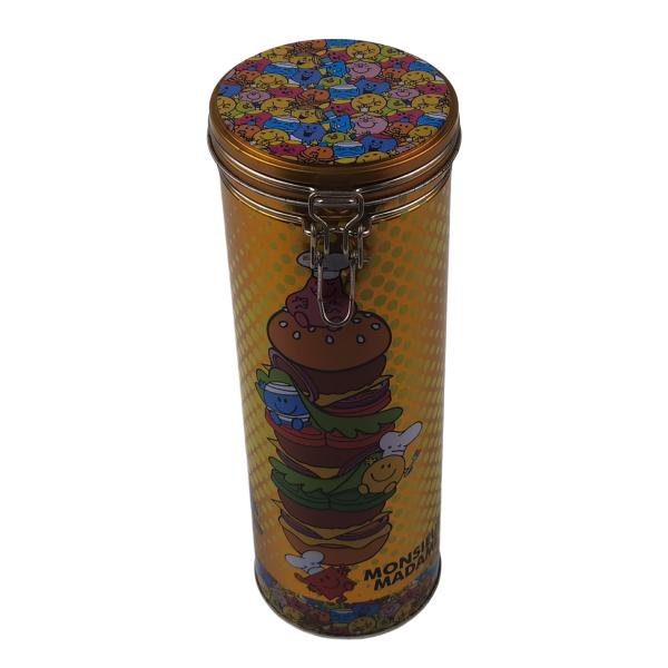 Круглое пустое олово кофейного зерна с воздухонепроницаемой банкой кофе металла крышки 87*250mm