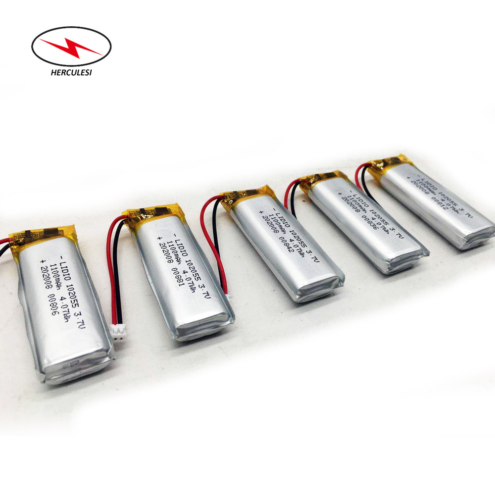 батарея 102055 Lipo полимера 3.7V 4.07wh 1100mAh для метра красоты