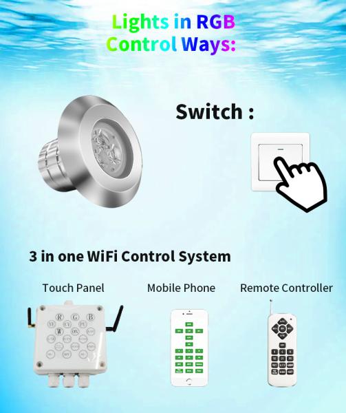 Branco morno branco fresco da polegada 10W da luz 2 da associação da fibra de vidro do diodo emissor de luz da ESPIGA 316LSS