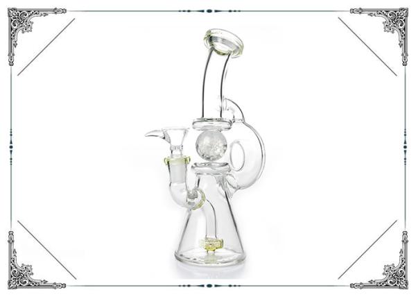 8.2 Inches Height Glass Recycler Mixed Color With Night - Luminous Ball