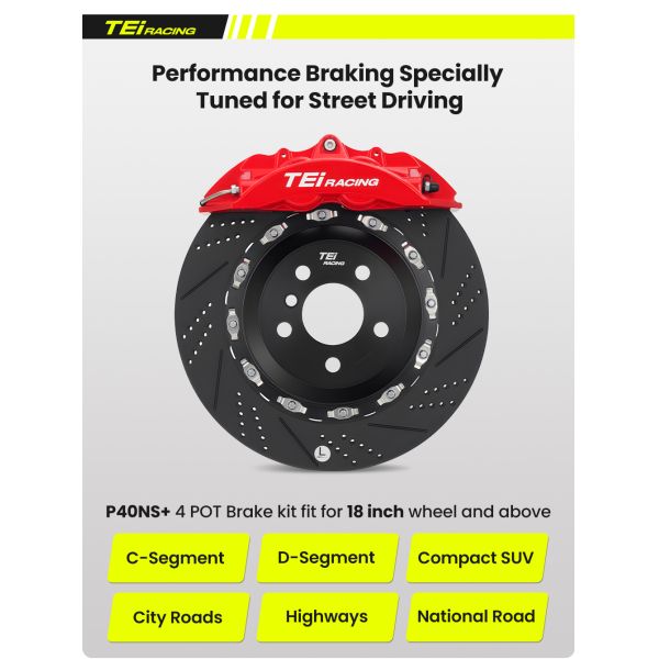 TEI P40NS+ 4 Pot Big Brake Kit R18 355mm Brake Rotor Front BBK for BMW Mini Cooper S R56
