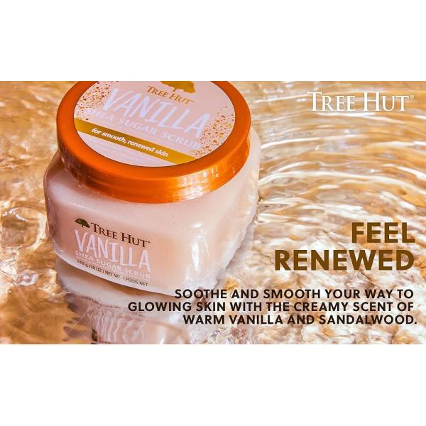 18oz Tree Hut Vanilla Shea Sugar Exfoliating Shea Butter Body Scrub Hydrating