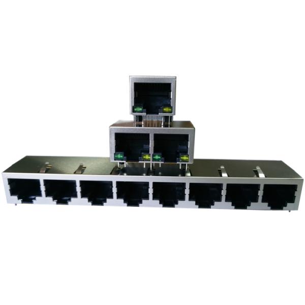 Molex Modular jack Top / Side Eentry Low Profile Modjack Ganged Stacked Jack
