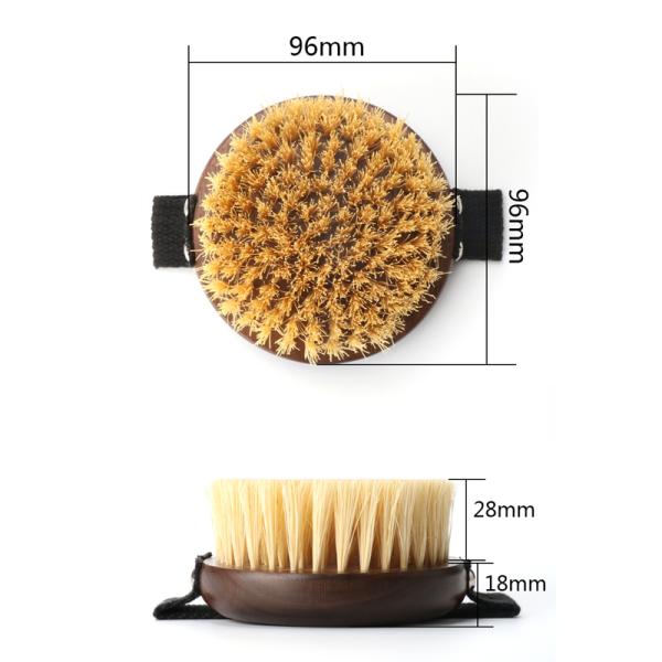 Escova de banho de nozes seca Sisal Vegano Orgânico Para Boay Escova de chuveiro redonda