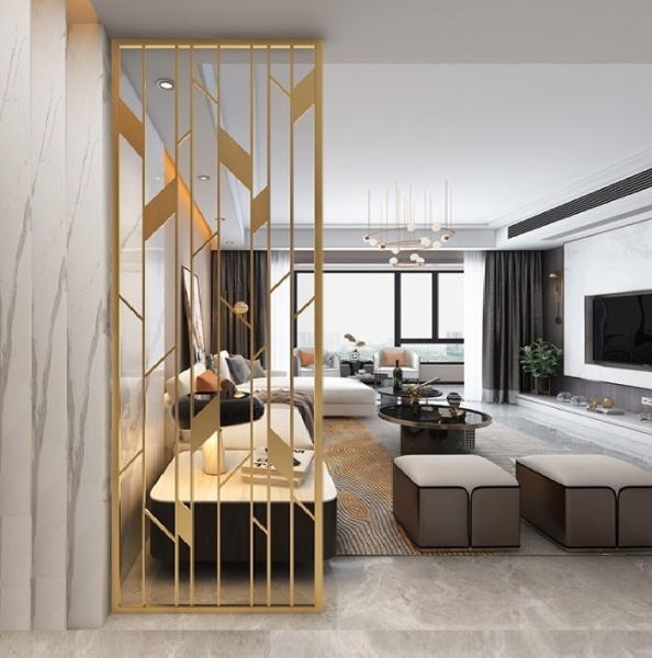 Custom design decorative metal hanging screen room divider