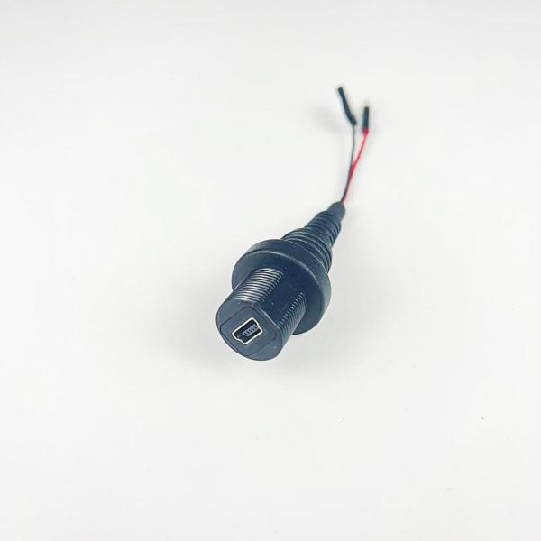 Mini personalizado de 5 pines painel feminino conector de fio vermelho e preto cabo de extensão para carro caminhão barco painel de comando de motocicleta