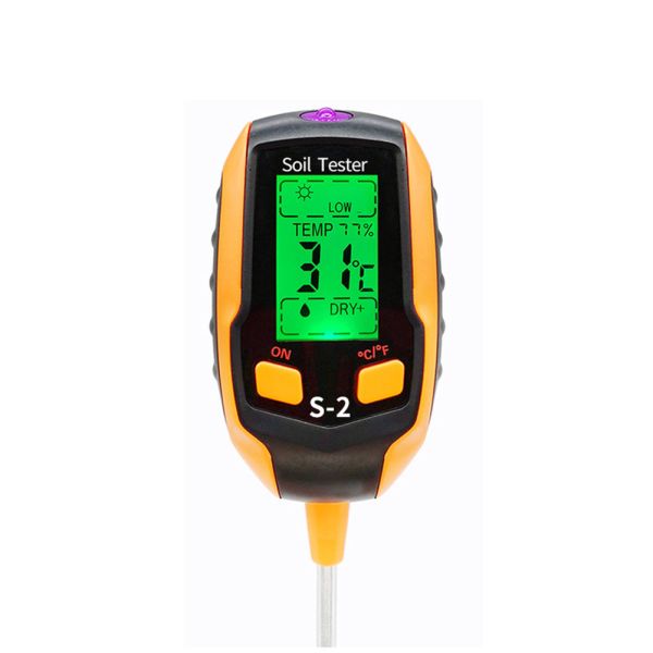 6-in-1 Digital Soil Tester Moisture/PH/Sunlight/Temperature Monitor With Backlight LCD For Plant Garden Farm
