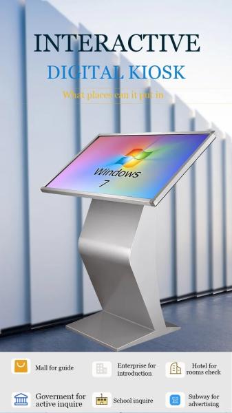 49 Inch Exhibition Hall Interactive Self Service Kiosk Vertical Touch Screen