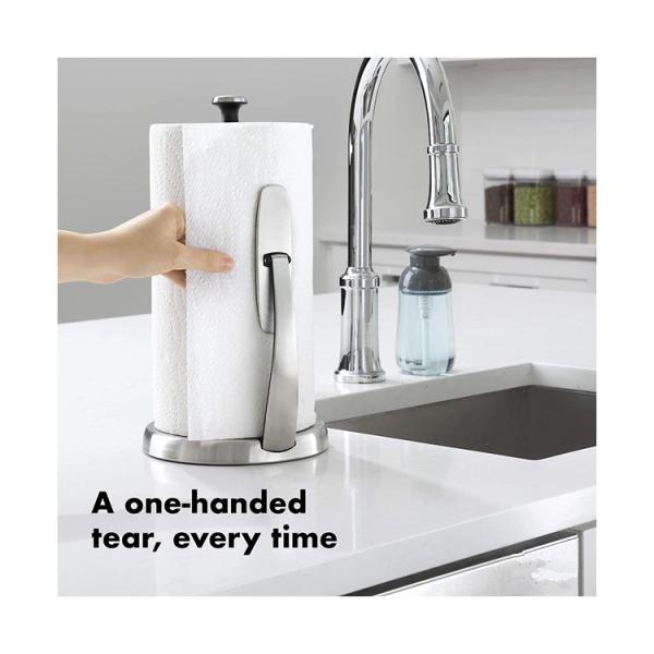 Stand Up Toilet Paper Holder Easy Toilet Roll Cabinet Siliver Polish Color