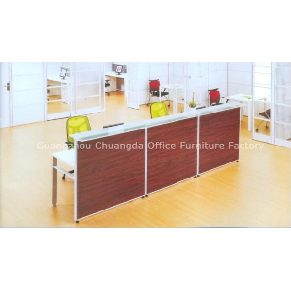 MDF panel Red Office Reception Desk CD-5510 with 3 seats