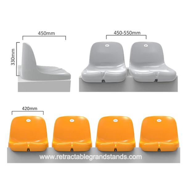 УЛЬТРАФИОЛЕТОВЫЙ устойчивый стул Bleacher стадиона усаживает сидение футбола фиксированное пластиковое