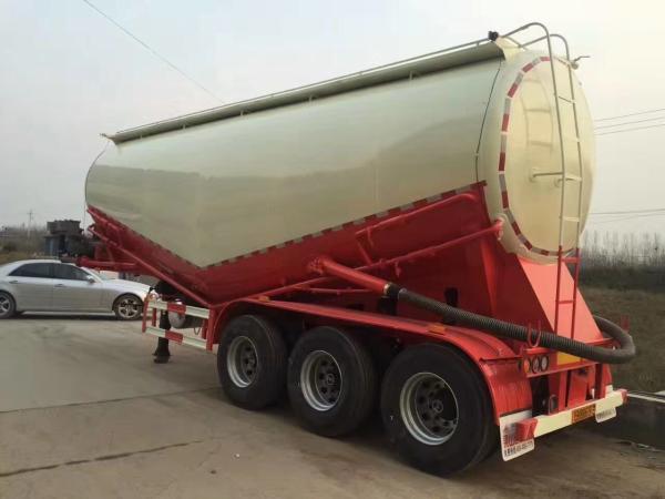 Dongfeng 40m3 Bulk Cement Tanker Trailer , Cement Carrier Truck ISO Approved