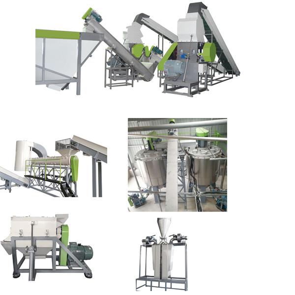 Streamlined PET Bottle Washing Line 490kw Industrial Plastic Recycling Machine 500 - 3000kg/H