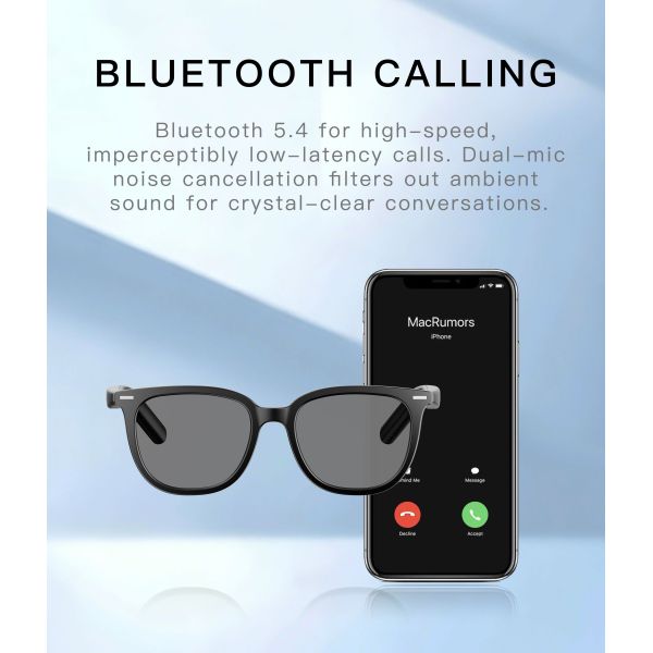 AG11 HD Mirror-like Color Change AI Smart Glasses Commuting, Outdoor, Office Voice Assistant App Control Real-time Translation