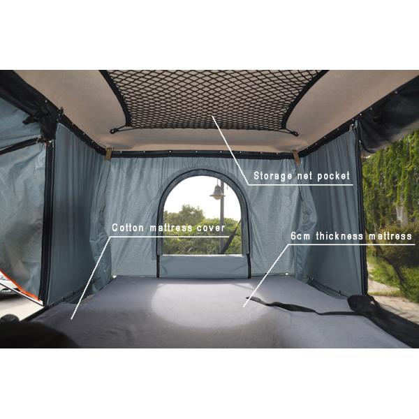 Canvas Fabric Single Layer Mechanically Operated Hard Shell Roof Tent