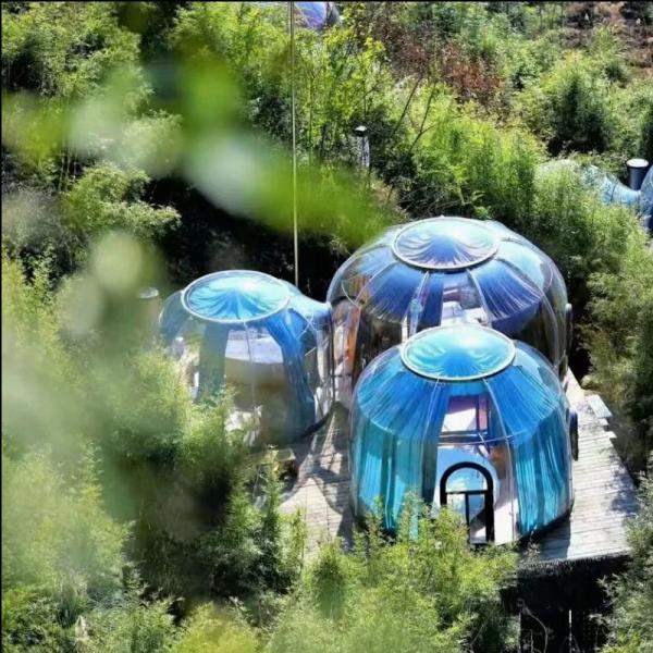 3 - 4 Persons Polycarbonate Dining Bubble Tent Star View Bubble Dome Tent