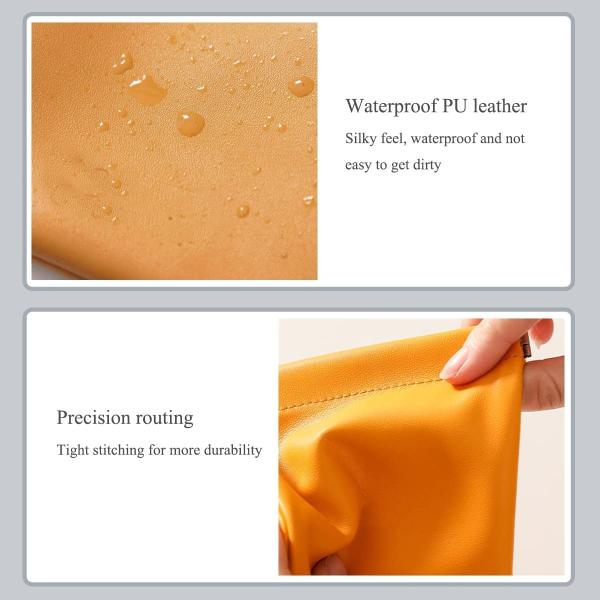 Waterproof Leather Lightweight Bag Pocket Cosmetic Bag Squeeze Pocket