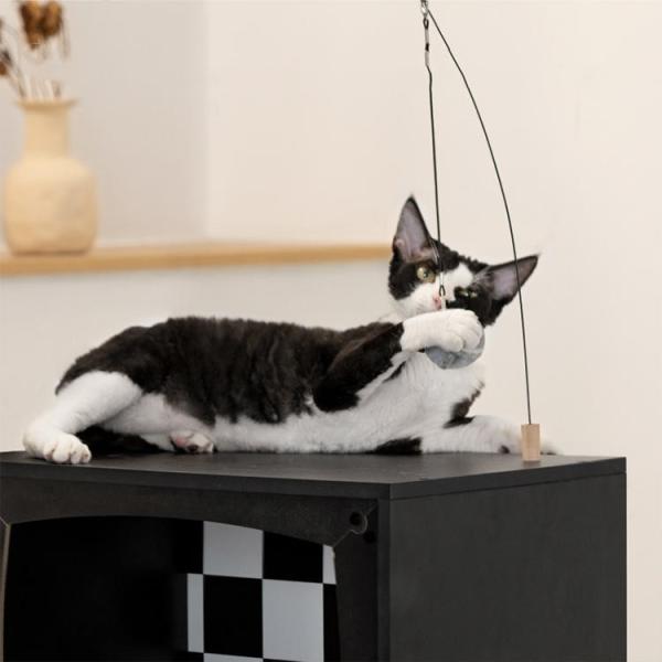 Mobília de madeira Cat Bed Furniture Cushioned moderna luxuosa do animal de estimação do CARBURADOR