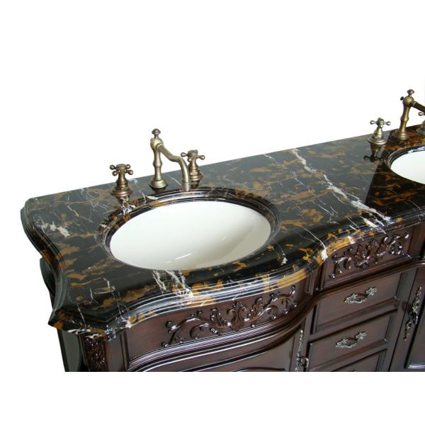Pre Cut Black Marble Vanity Countertops , Potoro Wall Mounted Marble Bar Counter