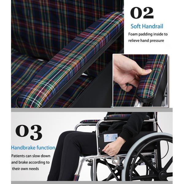 28*89*100cm fauteuil roulant pliable manuel en alliage d'aluminium fauteuil roulant léger sur mesure