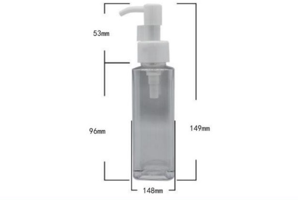 Customized Plastic Bottles Square 150ml PET Bottle