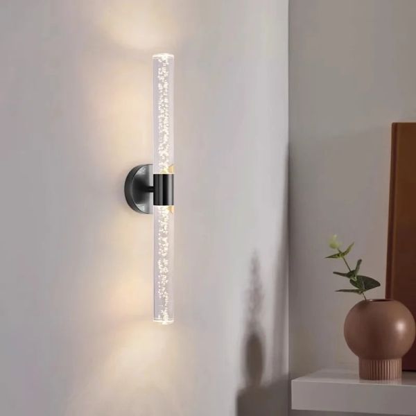 Luxury Wall Lamp Bedside Background Lamp Home Decoration Modern Led strip Crystal mirror headlights(WH-MR-84)