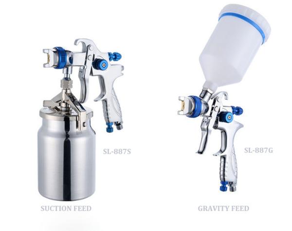 High Volume Low Pressure Air Suction Paint Gun Portable Acid-Proof Painting Tools 1000ml Cup