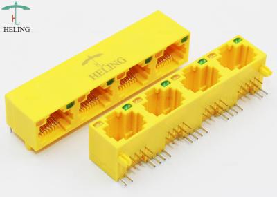 1x4 R/A move o conector MJ5688L-Y014-BRNL2 125VAC do ângulo direito RJ45