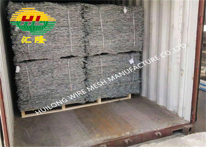 Pvc ячеистой сети коробки 80x100mm 2x1x1m Gabion покрыл шестиугольный соткать