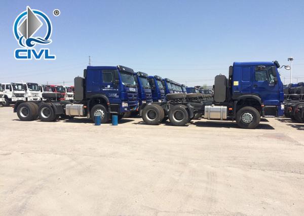 336HP Heavy Duty Prime Mover Truck  High Quality Tractor Truck Sinotruk 6x4  Blue color