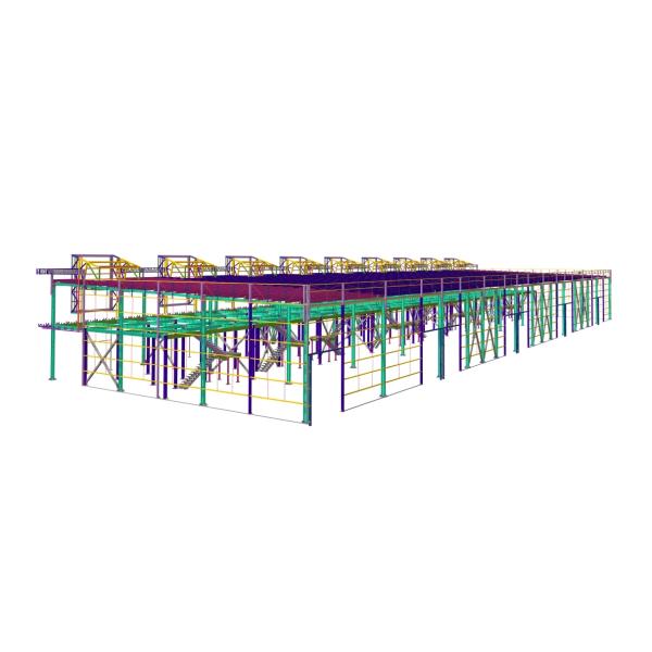 Hot Rolled Steel Custom Steel Structure Workshop With H Section Beams Q235 Q355B