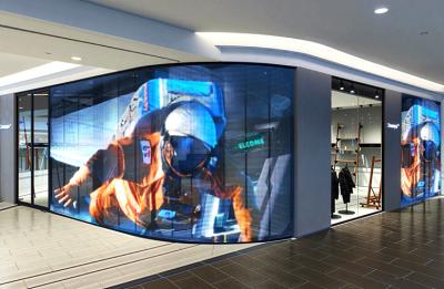 Écran de grille LED transparent SMD1921 étanche IP67 pour magasins de détail et centres commerciaux
