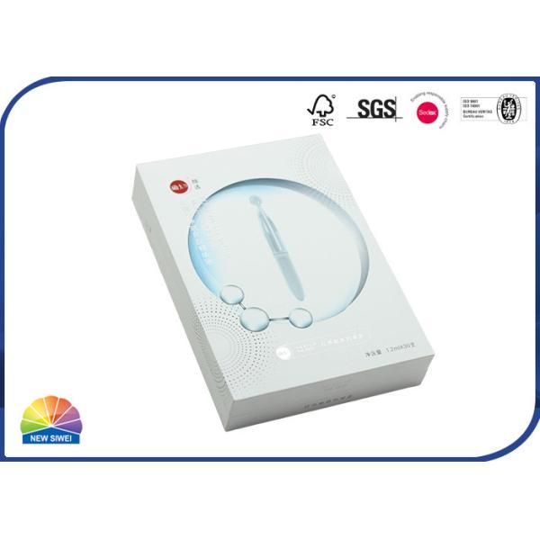 Коробка плеча квадрата горячей фольги серебряная штемпелюя твердая для продуктов заботы кожи