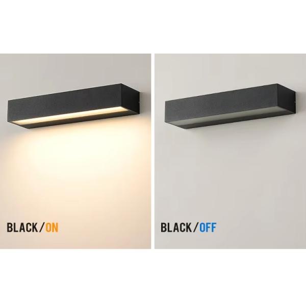 Lámparas de pared LED de exterior IP65 impermeables Lámparas de pared de aluminio impermeables Iluminación de porche Corredor de jardín Pared de jardín Iluminación de pared interior