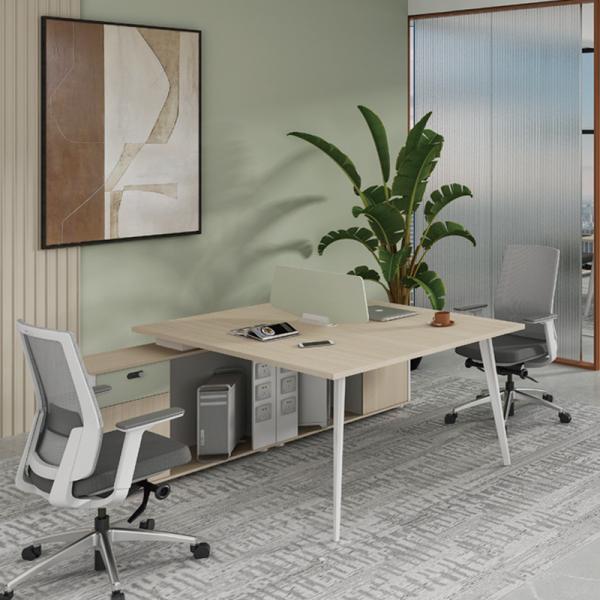 Gridlock Employee Workstation Office Set in Modern Design for Hospital Efficiency