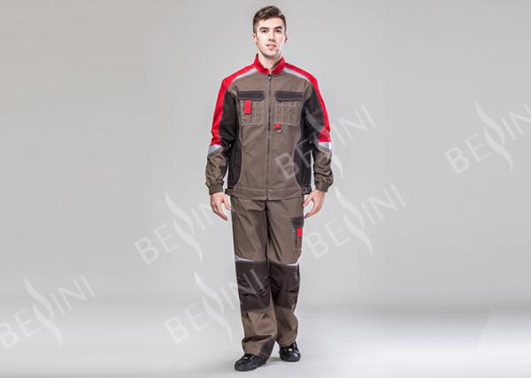 65% Polyester 35% Cotton Protective Work Clothing For Male With Elastic Band