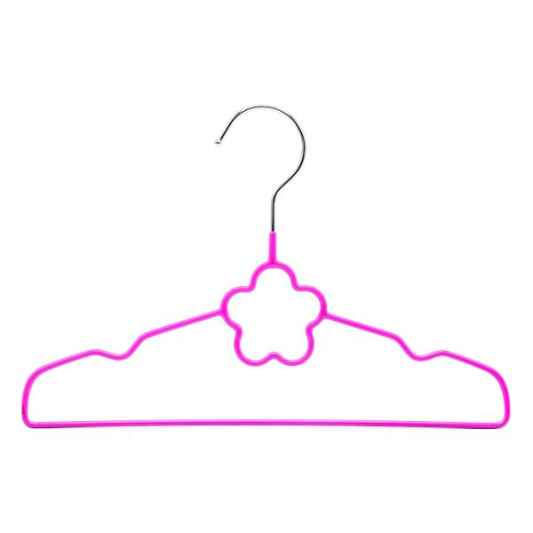 Round Pentagram Shaped with Anti-Slip Rubber Coating Chrome Wire Hangers