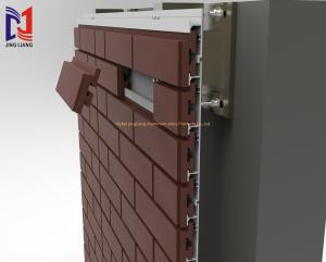 二重レール付きテラコタレンガの換気ファサードサポートシステム