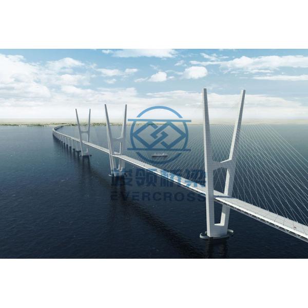 Кабельная подвеска Структурный стальной мост Железнодорожное движение