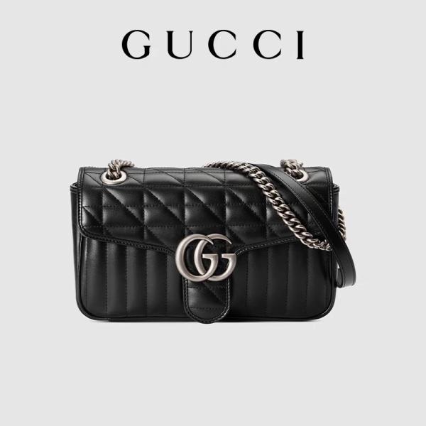 GG GUCCI клеймил сумку Marmont сумки посыльного небольшой выстеганной кожей