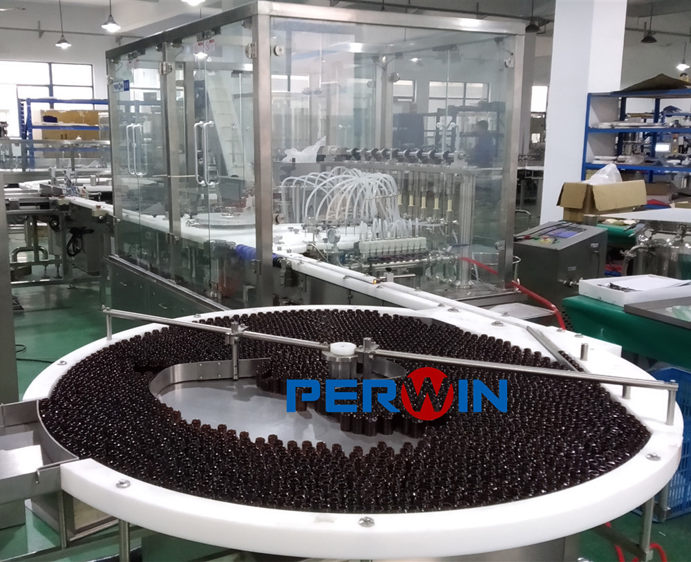 Машина бутылки пробирки Perwin Monoblock жидкостная заполняя затыкая покрывая