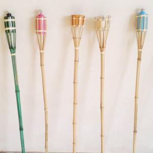 Cartucho de bambu exterior do óleo de Tiki Torch With Refillable Replacement do