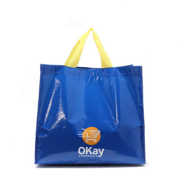 Christmas Promotional Tote Bags , Shopping Pp Laminated Bags With Handle